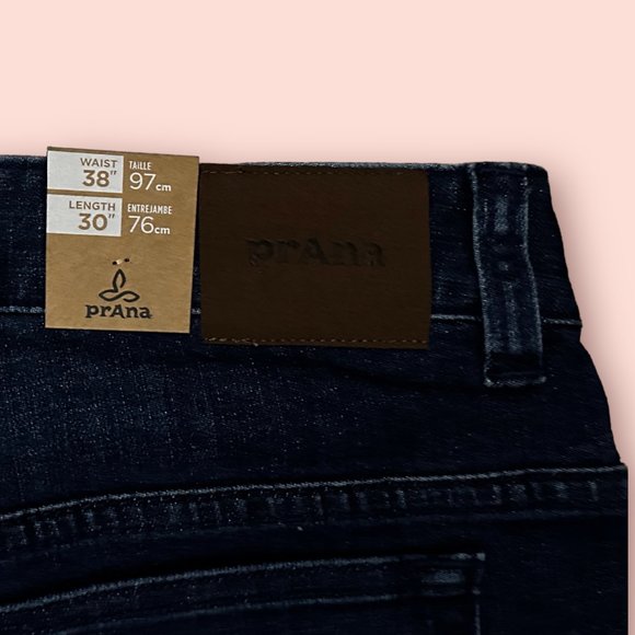 prAna Men's Hillgard Jeans - Dark Blue Wash - Size: 38 x 30 - Picture 5 of 7